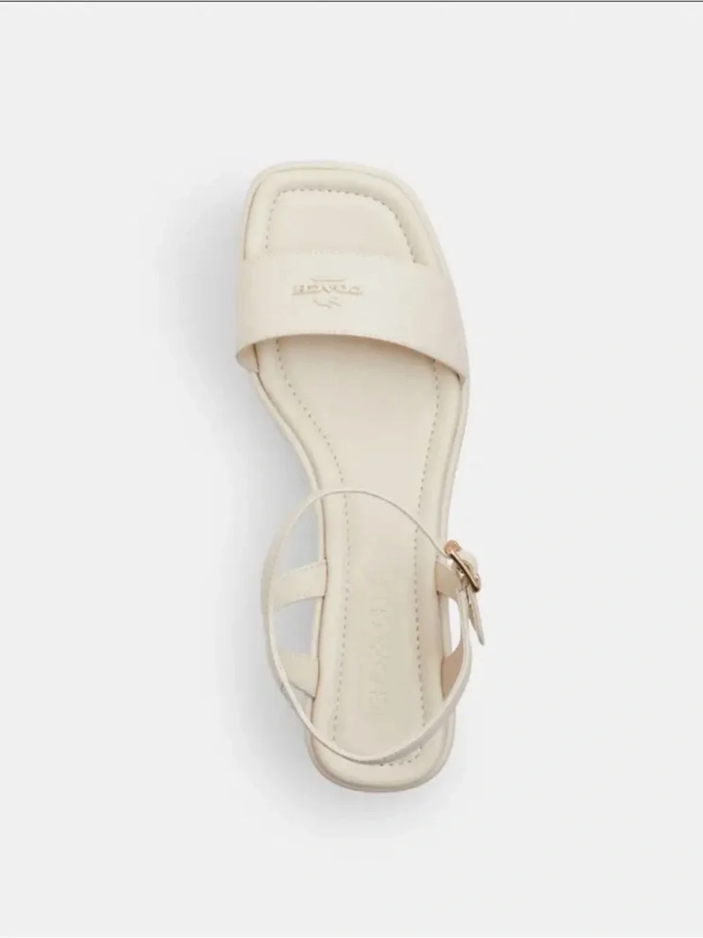 NWOT Women’s Coach Gale Wedge Sandal | Chalk Leather
